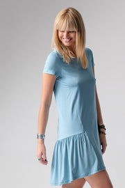 Jackie koszulka nocna / sukienka loungewear z falbanką – woda