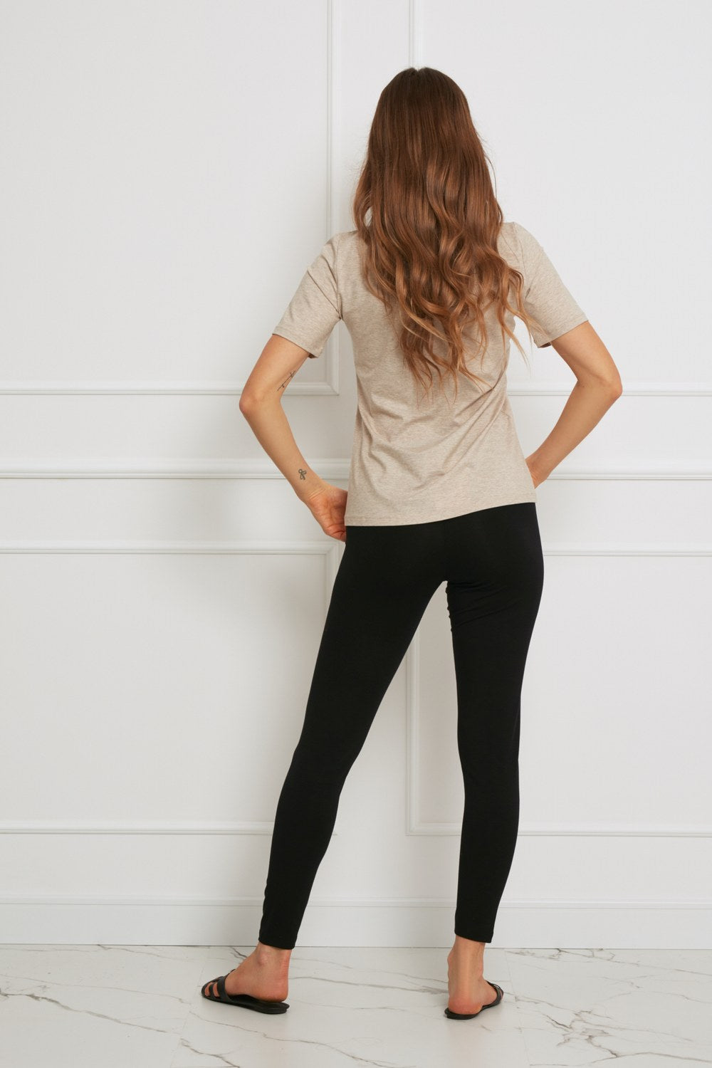 Loungewear legginsy z Tencelu - czarne_4